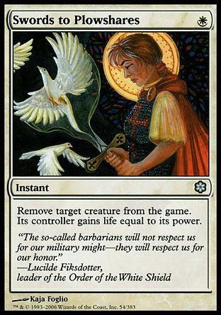 Swords to Plowshares (Coldsnap Theme Decks) Trading Card