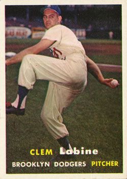 Clem Labine 1957 Topps #53 Sports Card