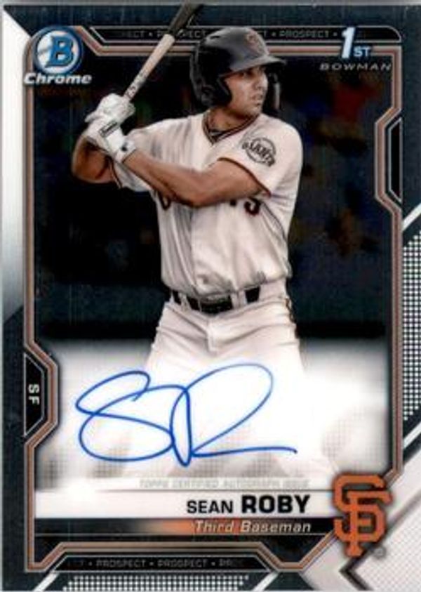 Sean Roby 2021 Bowman Chrome - Prospect Autographs Baseball #CPA-SRO