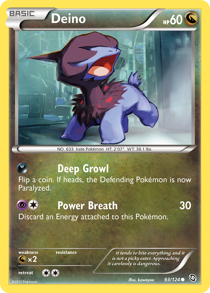 Deino (93/124) - Dragons Exalted Pokémon Card