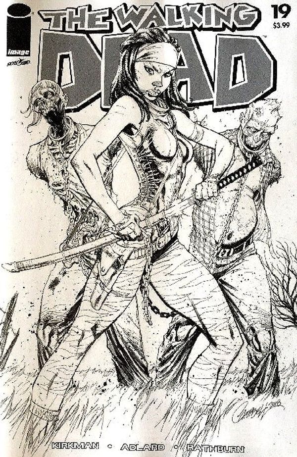 The Walking Dead #19 (15th Anniversary Campbell B/W Cover C)