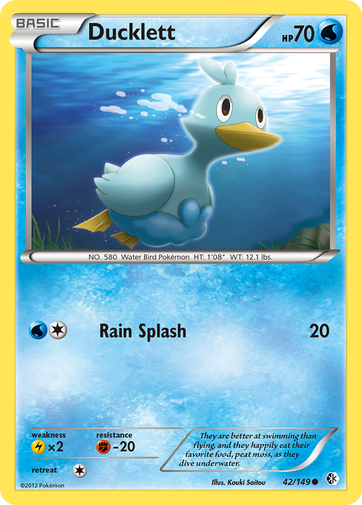 Ducklett (42/149) - Boundaries Crossed Pokémon Card