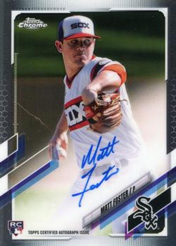 Matt Foster 2021 Topps Chrome - Rookie Autographs Baseball #RA-MF