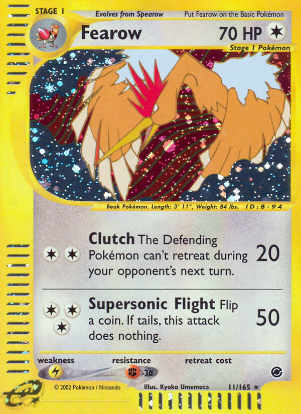 Fearow (11/165) - Expedition Base Set Pokémon Card