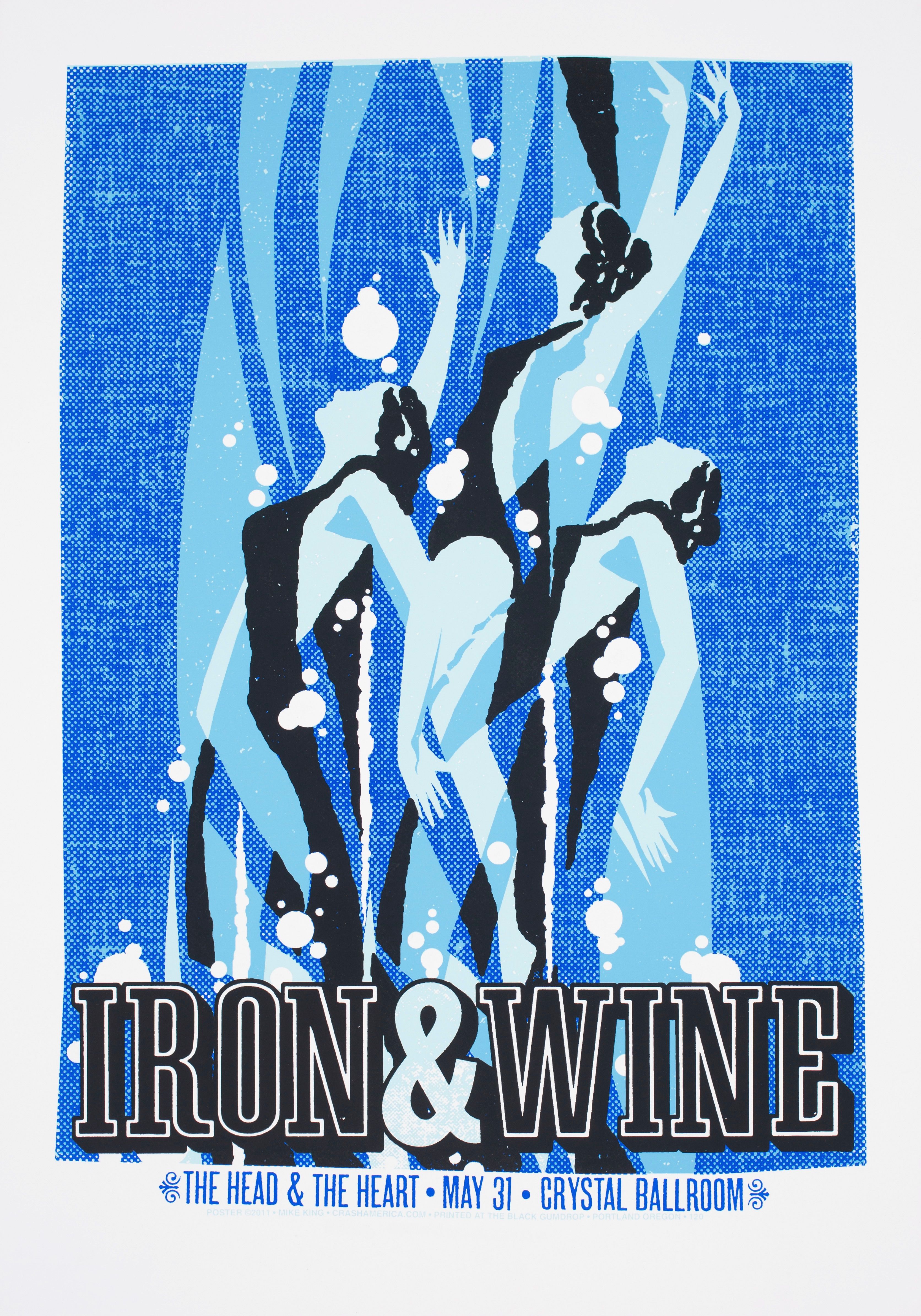 MXP-191.1 Iron And Wine 2011 Crystal Ballroom  May 31 Concert Poster