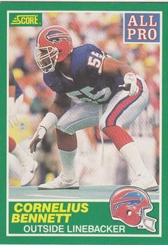Cornelius Bennett 1989 Score #299 Sports Card