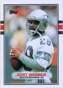 Curt Warner 1989 Topps #186 Sports Card