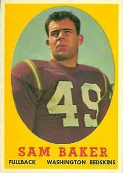 Sam Baker 1958 Topps #34 Sports Card