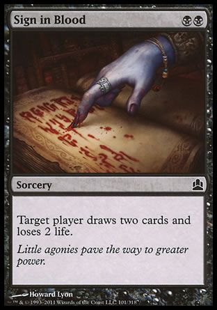 Sign in Blood (MTG Commander) Trading Card