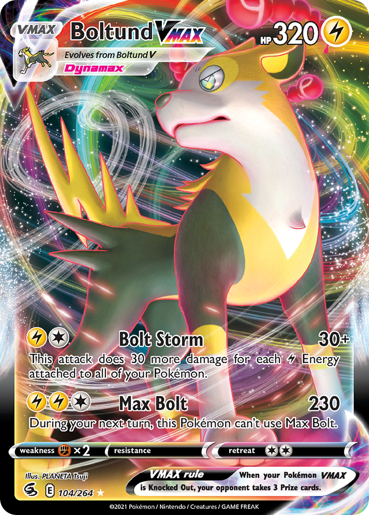 Boltund VMAX (104/264) - Fusion Strike Pokémon Card