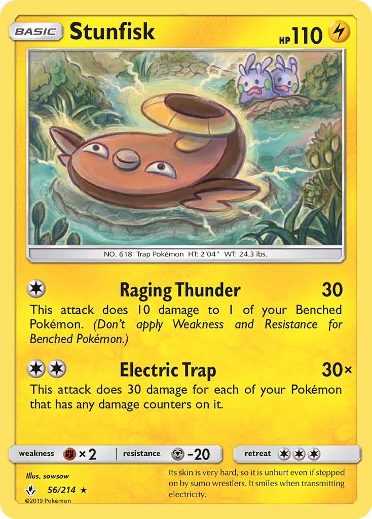 Stunfisk (56/214) - Unbroken Bonds Pokémon Card