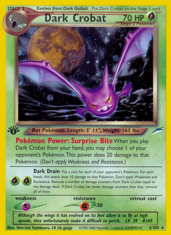 Dark Crobat (2/105) - Neo Destiny Pokémon Card