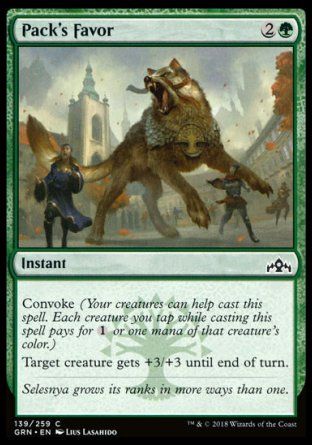 Pack's Favor (Guilds of Ravnica) Trading Card