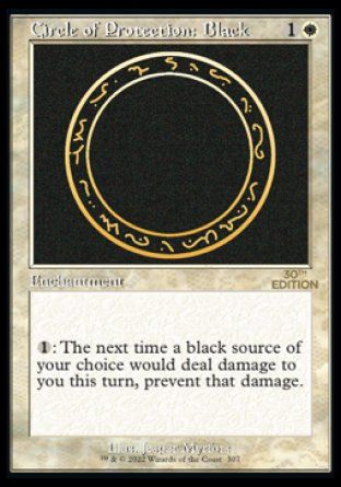 Circle of Protection: Black (Magic 30th Anniversary Edition - Old Frame) Trading Card