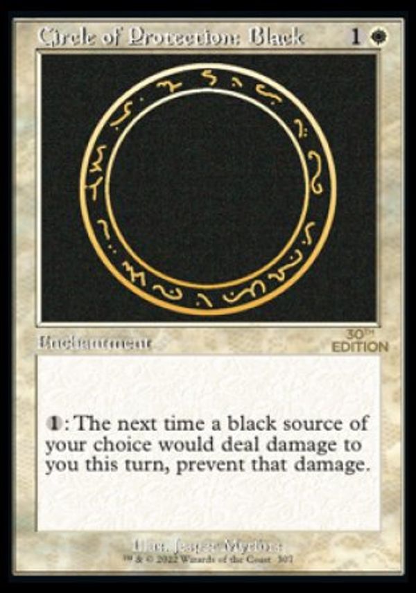 Circle of Protection: Black (Magic 30th Anniversary Edition - Old Frame)