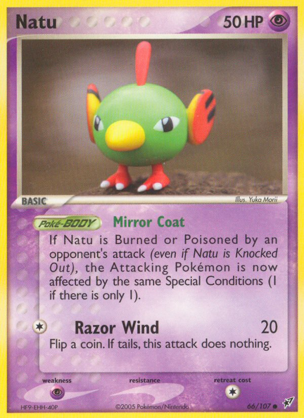 Natu (66/107) - Deoxys Pokémon Card