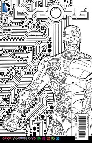 Cyborg #7 (Adult Coloring Book Variant Cover)