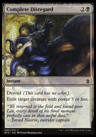 Complete Disregard (Battle for Zendikar) Trading Card