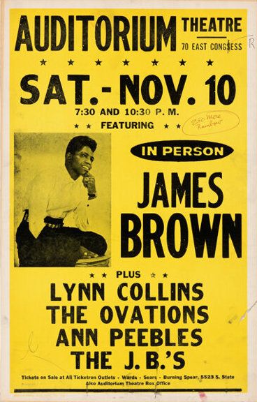 James Brown Auditorium Theatre 1973 Concert Poster