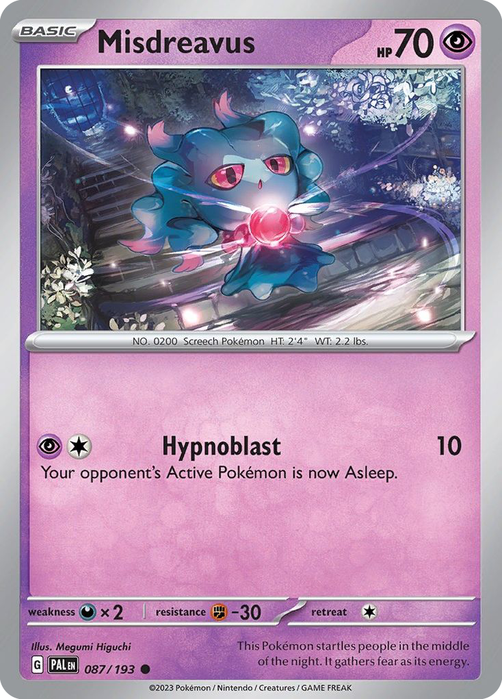 Misdreavus (87/193) - Paldea Evolved Pokémon Card