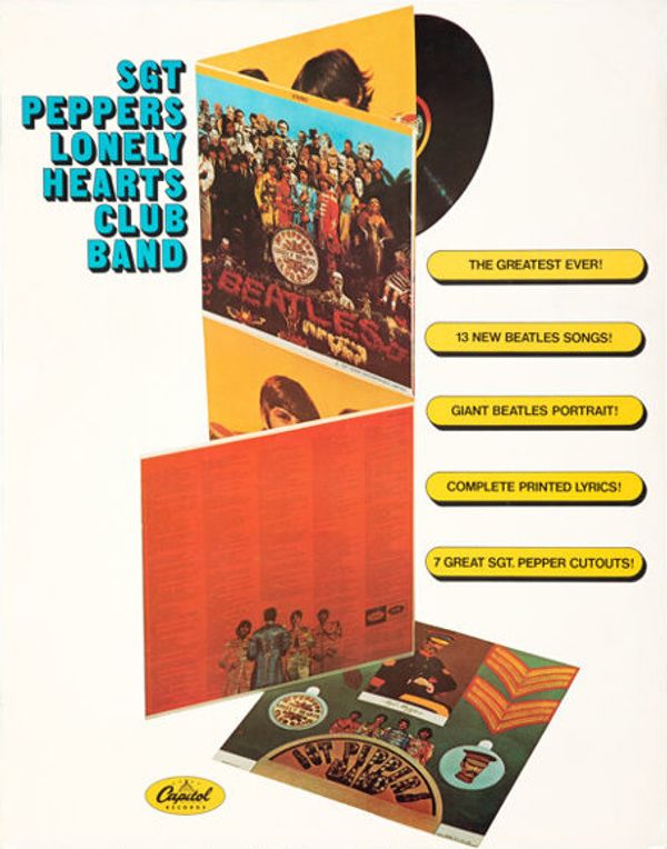 The Beatles Sgt. Pepper's Lonely Hearts Club Band Promotional Poster 1967
