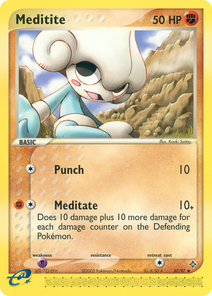 Meditite (37/97) - Dragon Pokémon Card