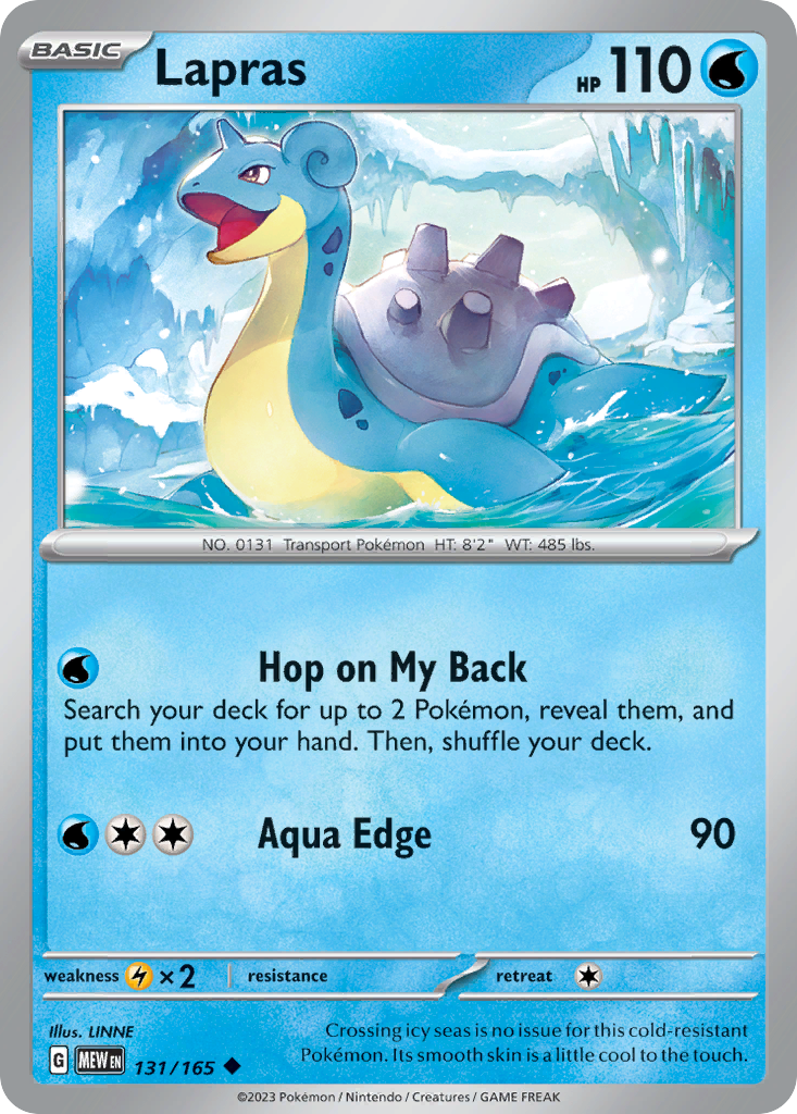 Lapras (131/165) - 151 Pokémon Card