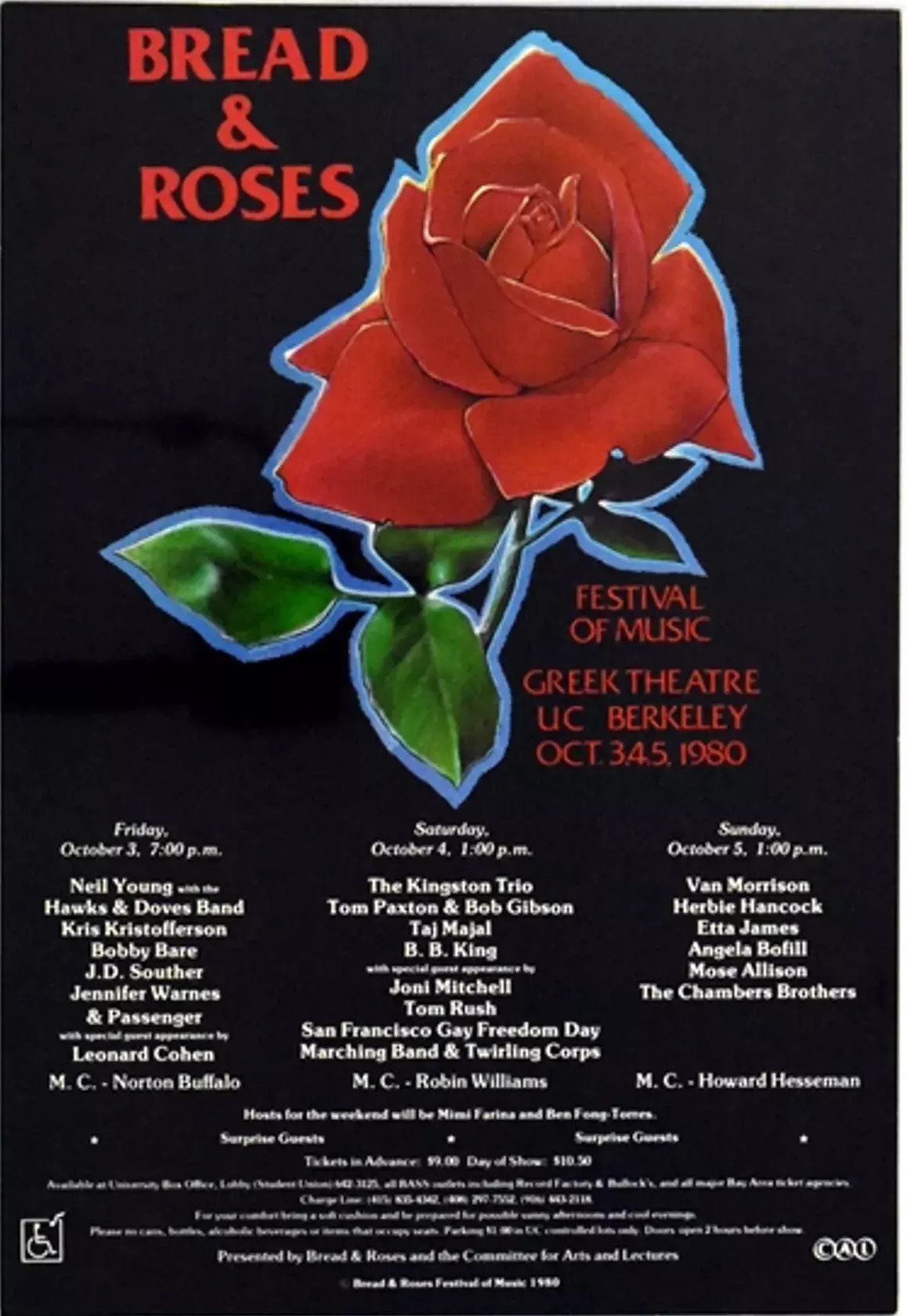 AOR-4.82-OP-1 Bread & Roses Festival 1980 Concert Poster