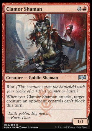 Clamor Shaman (Ravnica Allegiance) Trading Card