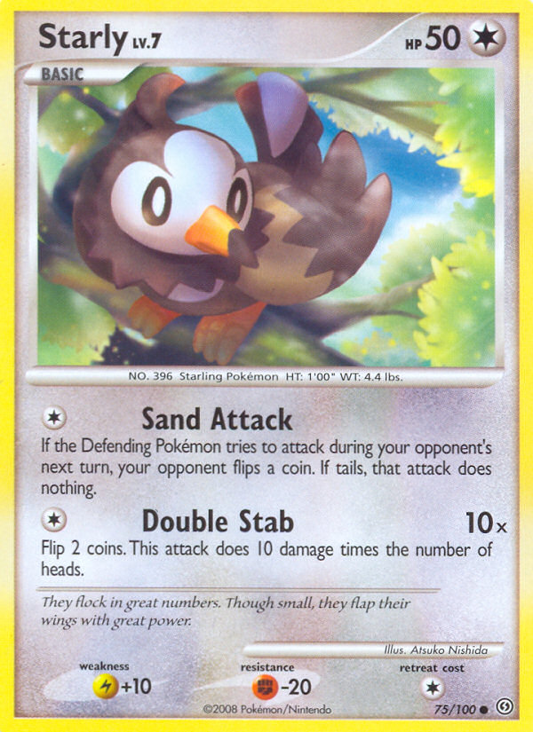 Starly (75/100) - Stormfront Pokémon Card