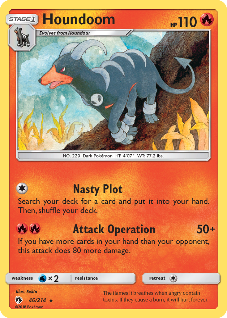 Houndoom (46/214) - Lost Thunder Pokémon Card