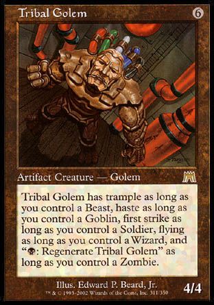 Tribal Golem (Onslaught) Trading Card