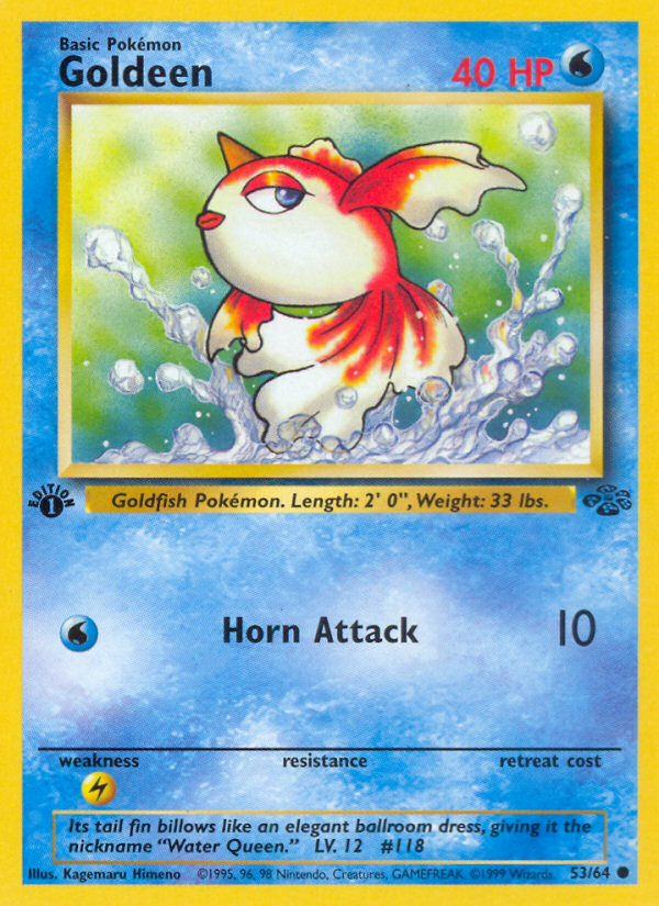 Goldeen (53/64) - Jungle (1st Edition) Pokémon Card