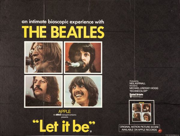 The Beatles Let It Be Promotional Quad Poster 1970