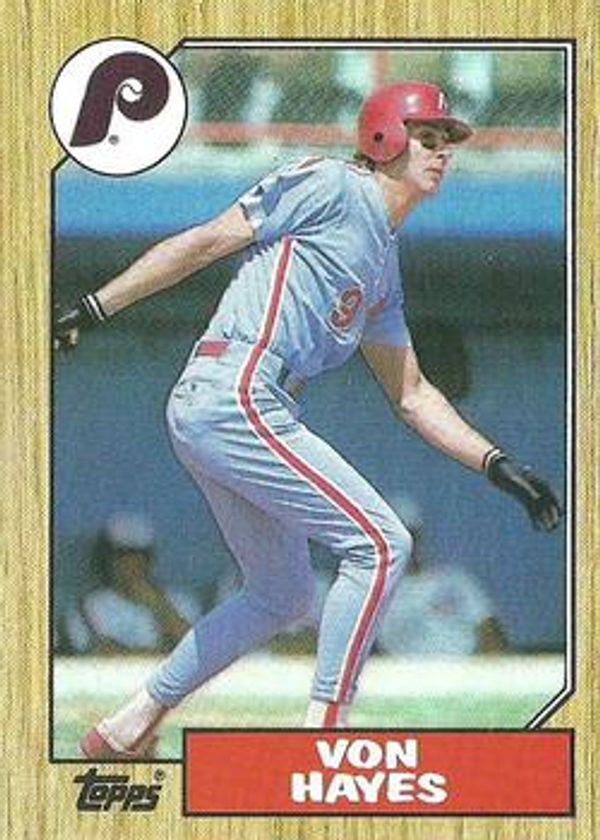  Baseball MLB 1987 Topps #666 Von Hayes #666 Phillies