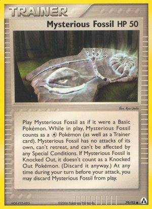 Mysterious Fossil (Trainer: Item) (79/92) - Legend Maker (Reverse Holo)
