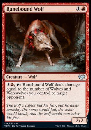 Runebound Wolf (Innistrad: Crimson Vow) Trading Card