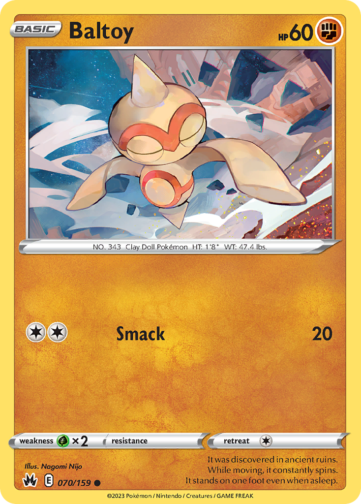 Baltoy (70/159) - Crown Zenith Pokémon Card