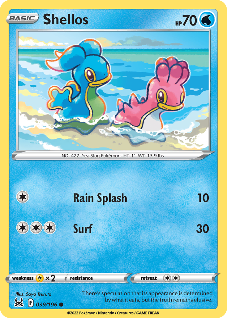 Shellos (39/196) - Lost Origin Pokémon Card