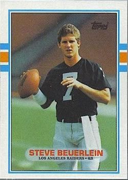 Steve Beuerlein 1989 Topps #270 Sports Card