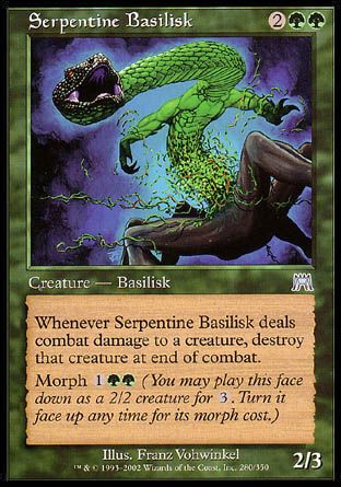 Serpentine Basilisk (Onslaught) Trading Card