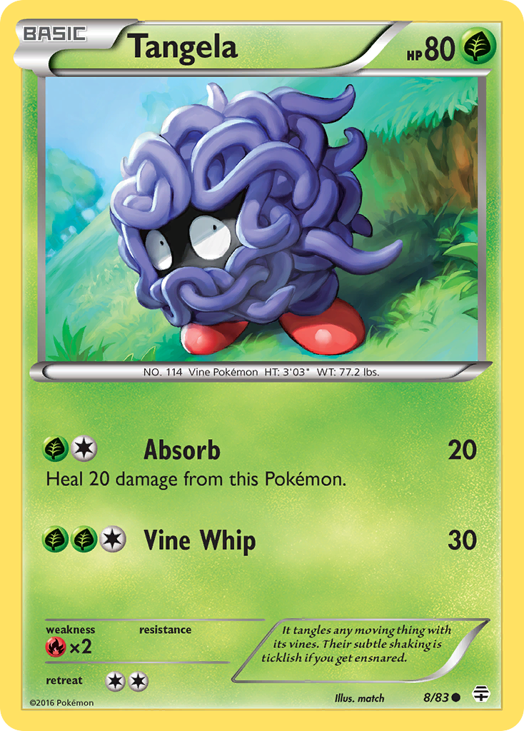 Tangela (8/83) - Generations Pokémon Card