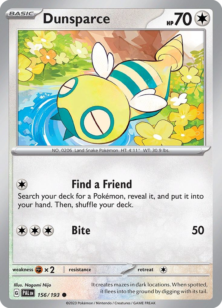 Dunsparce (156/193) - Paldea Evolved Pokémon Card