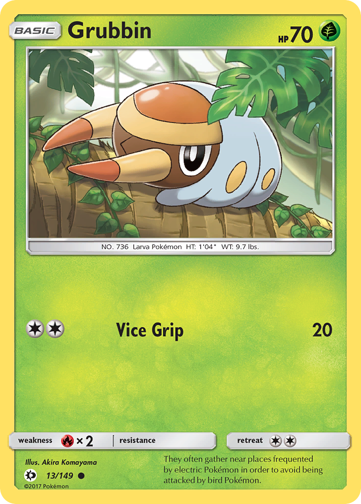 Grubbin (13/149) - Sun & Moon Pokémon Card