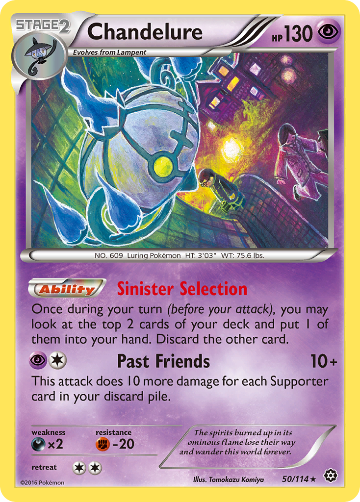 Chandelure (50/114) - Steam Siege Pokémon Card