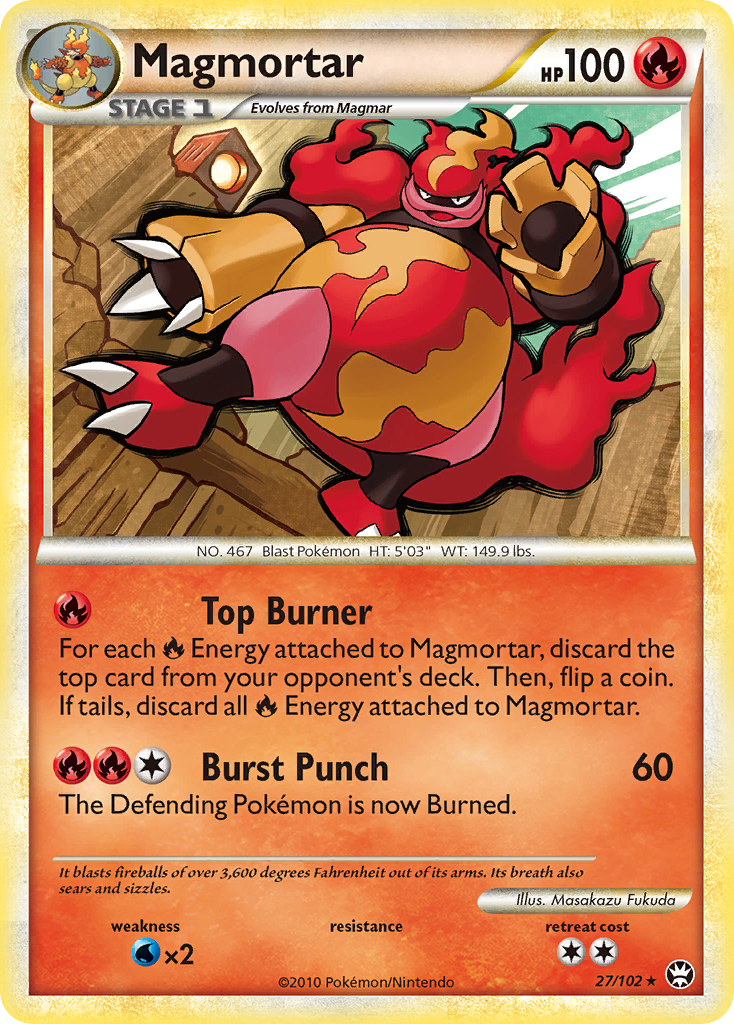 Magmortar (27/102) - HS—Triumphant Pokémon Card