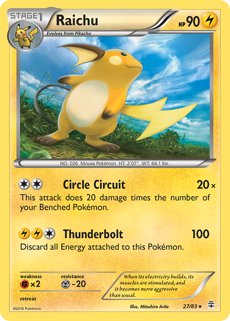 Raichu (27/83) - Generations Pokémon Card