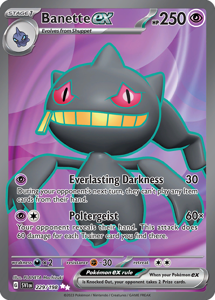 Banette ex (229/198) - Scarlet & Violet Pokémon Card