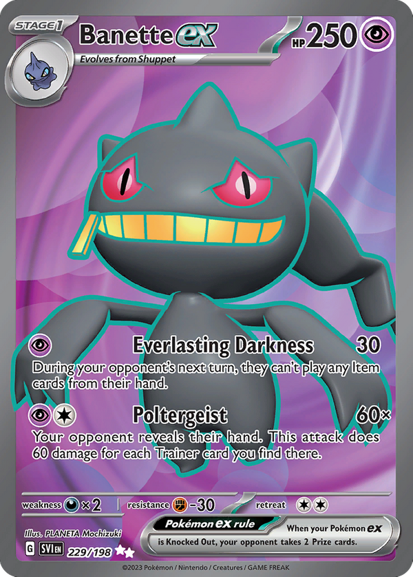 Banette ex (229/198) - Scarlet & Violet