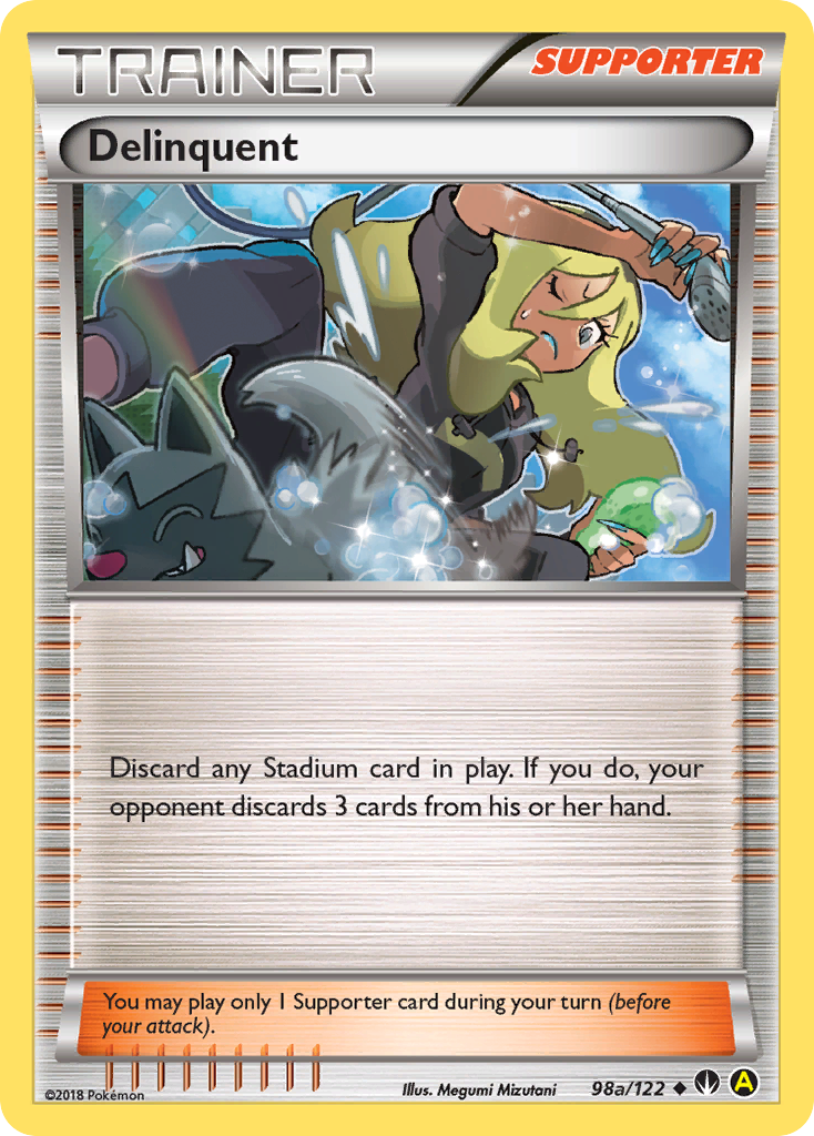 Delinquent (Trainer: Supporter) (98a) - BREAKpoint Pokémon Card